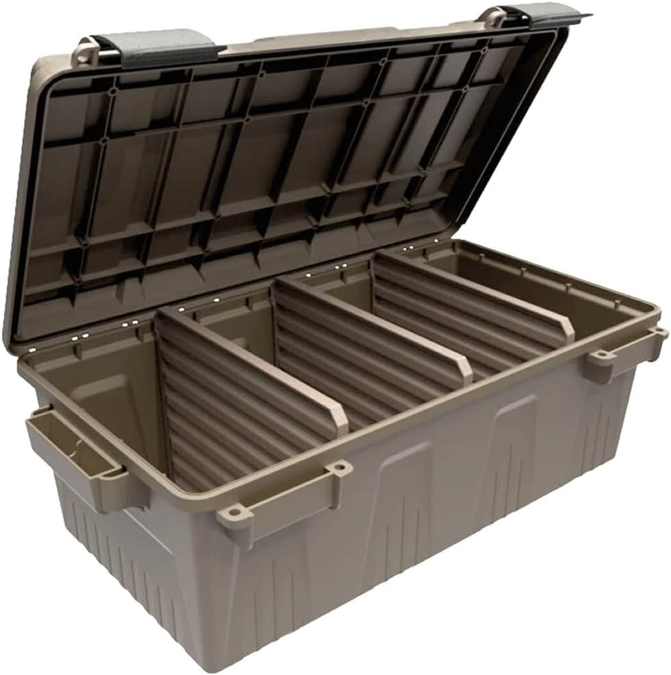 MTM Ammo Crate With Divided Storage Utility Box Stackable Large Ammunition Case