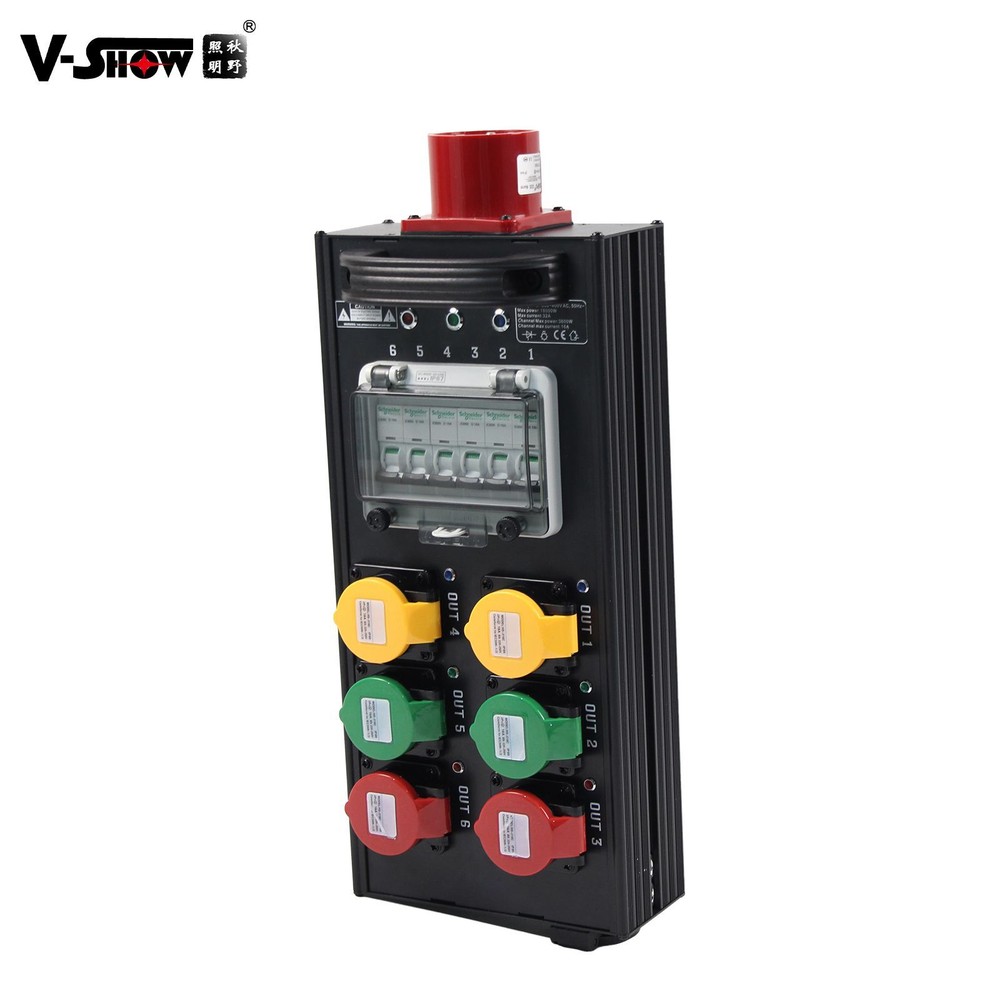 VSHOW 6CH Main input&output 200A power supply stage light equipment distributor