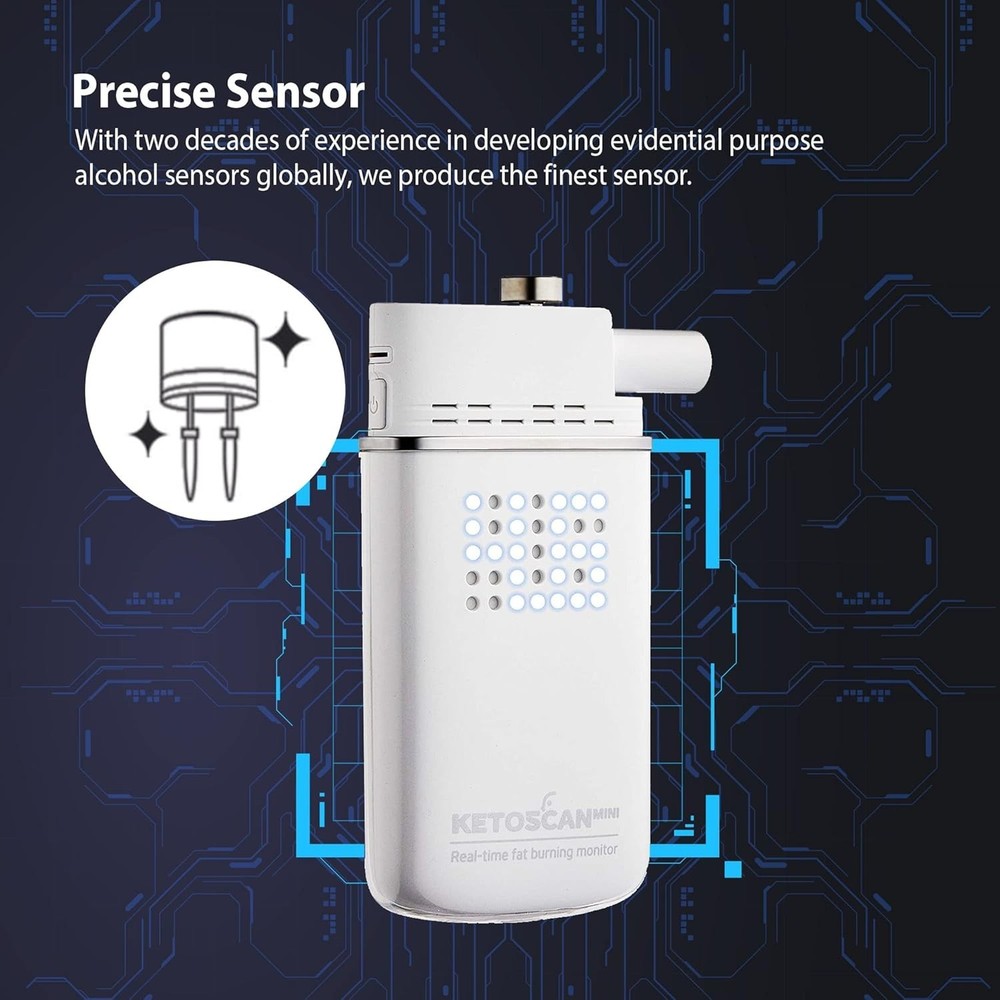 V2 Mini Ketone Meter Breath Analyzer - Non-Invasive Fat Burn Tracker