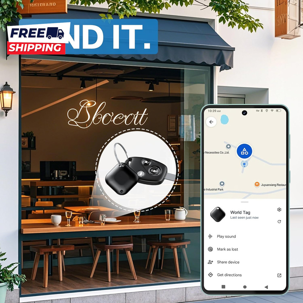 Air Tracker Tag for Android Tags 4 Pack Luggage Tracker with 4 Case Works