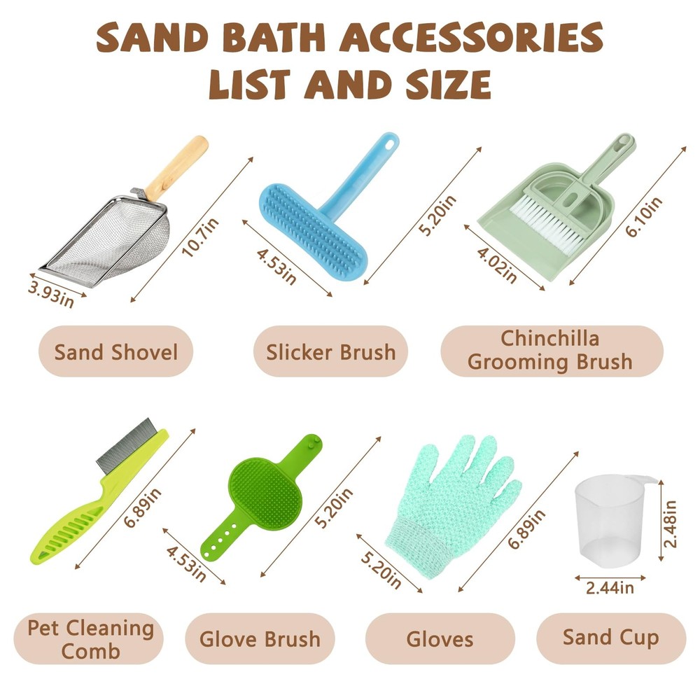 Extra Large Chinchilla Sand Bath Container Kit, Plastic Chinchilla Dust Bath ...