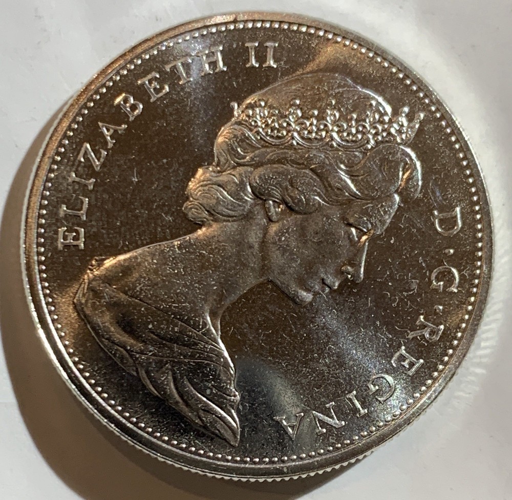 1965 CANADA PROOF SILVER DOLLAR, SUPER BRILLIAN