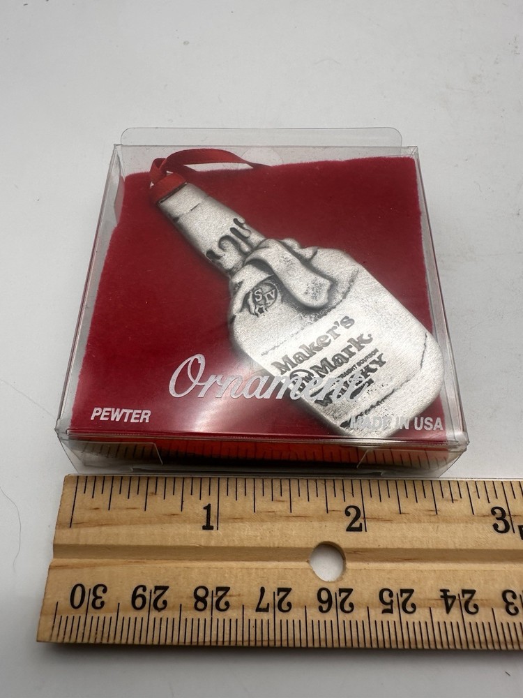 Vintage Makers Mark Whiskey Ornament B3