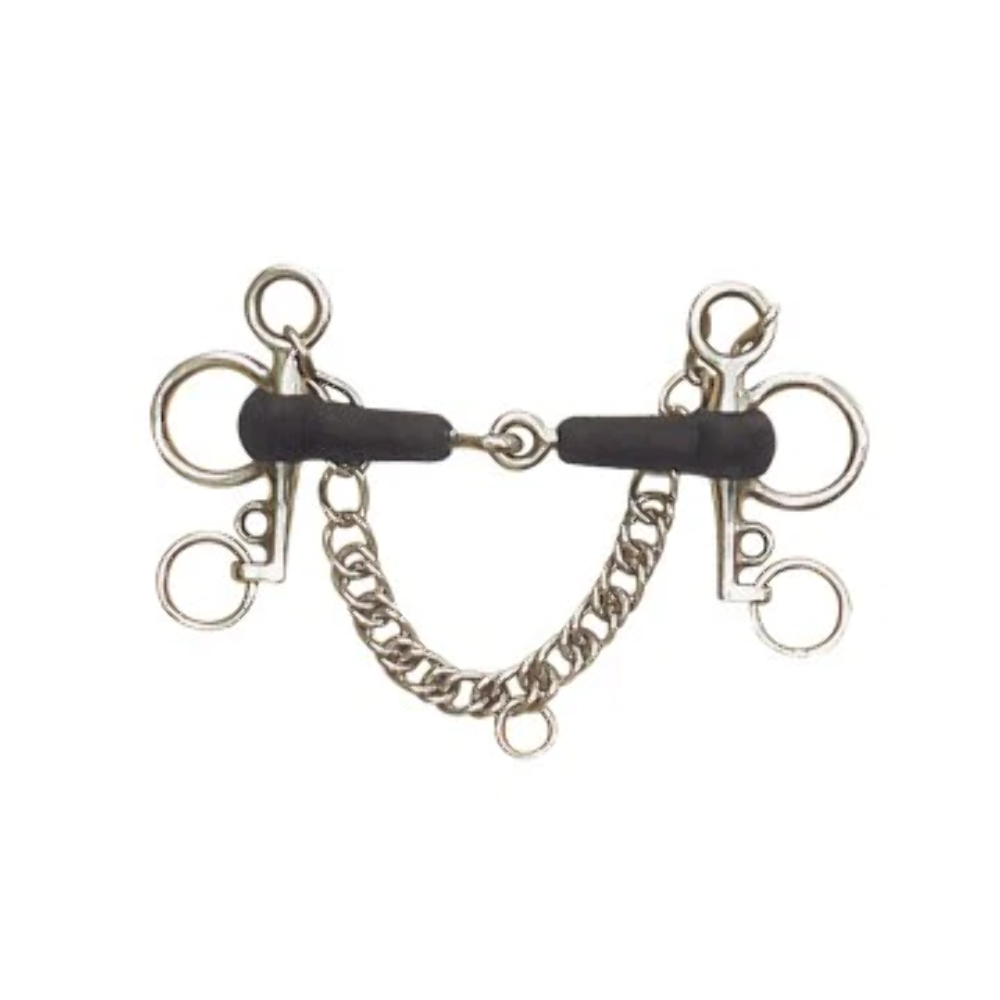 Jointed Tom Thumb Rubber Pelham Bit