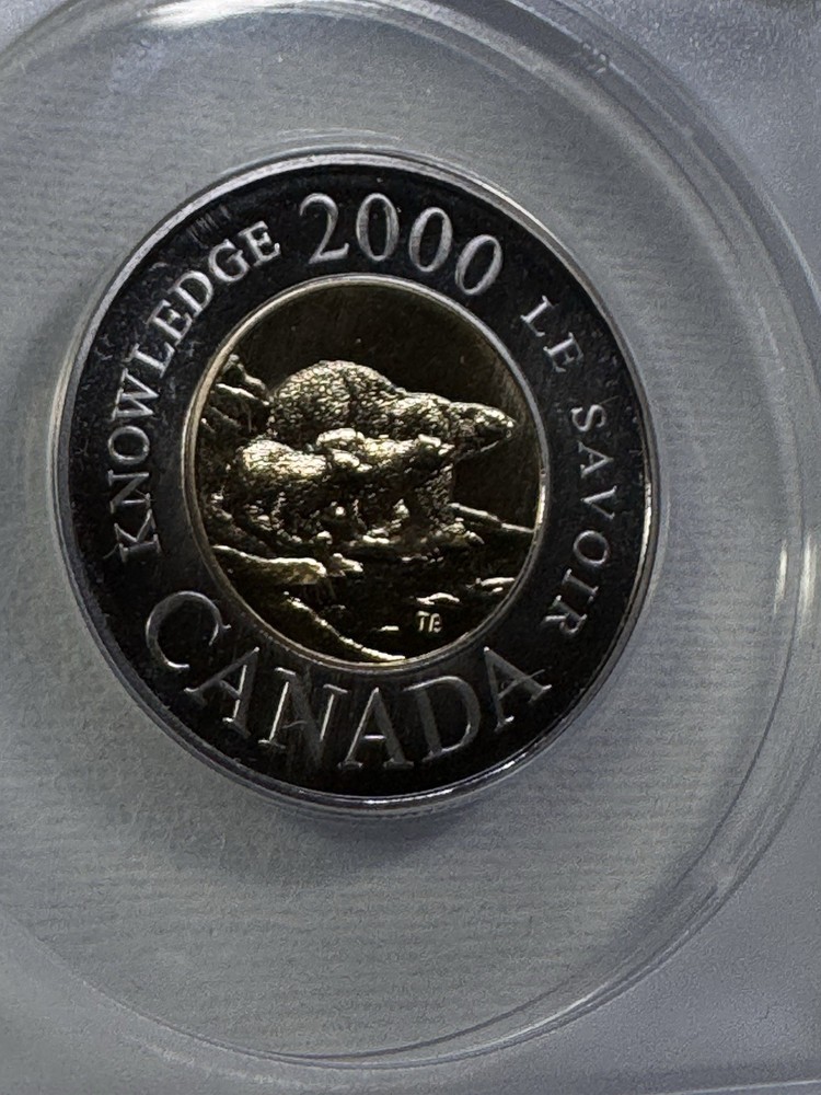 2000 Canada 2 Dollar Knowledge Specimen Graded SP 69 by ANACS