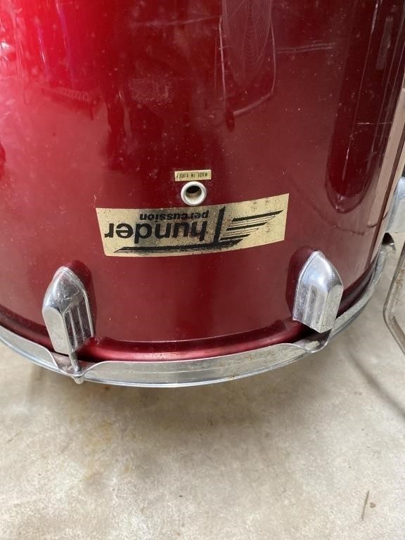 Vintage red Thunder Percussion Remo Add On Floor Drum