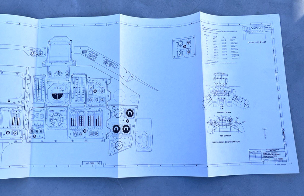 2 NASA Space Shuttle Orbiter Display & Control Panel Spacecraft Space Blueprint