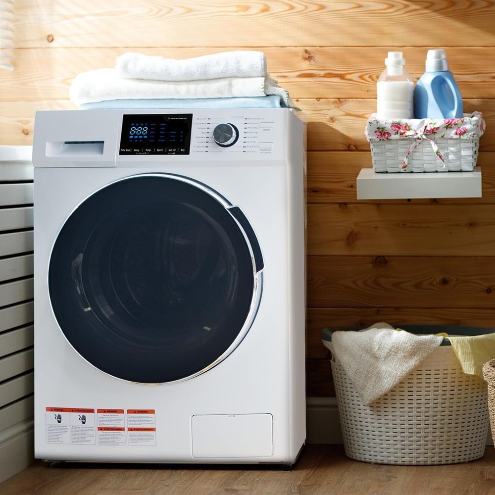 Smad 2.7cu.ft Compact 120V Washer and Dryer Combo Space-saving Front Load White
