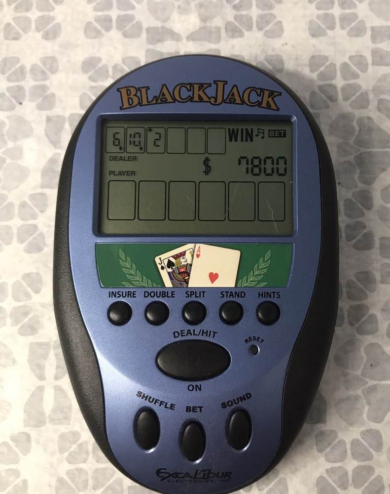 Excalibur Electronics Electronic Black Jack Handheld Game Tested Working 473