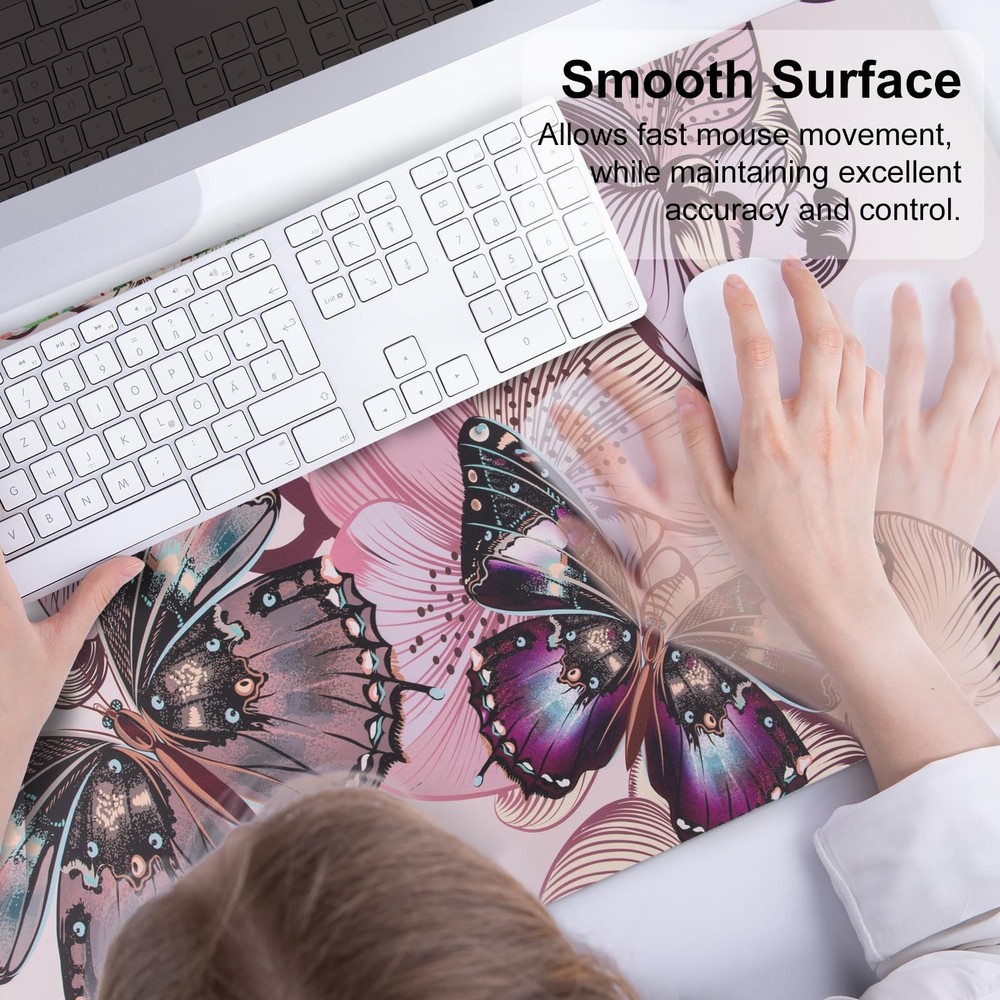 QiyI Large Mouse Pad, PU Leather Desk Blotter Protector, Waterproof Computer ...