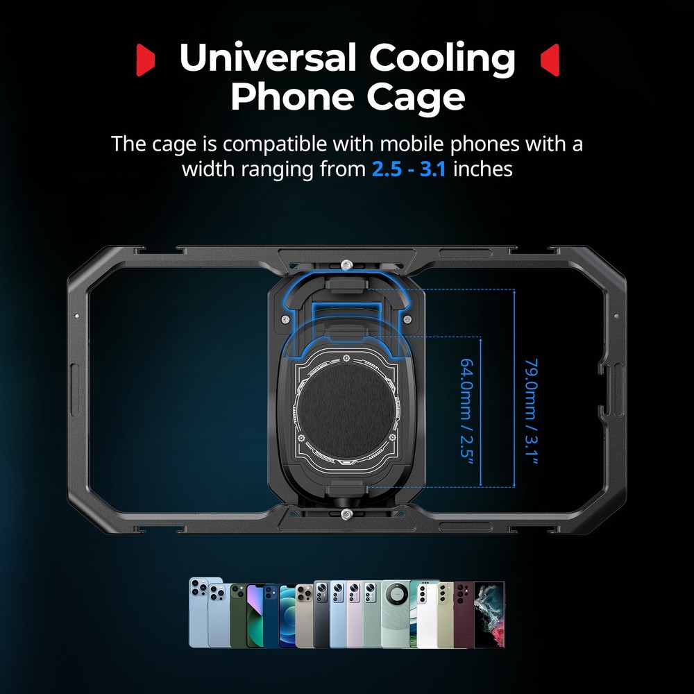 SmallRig Universal Hyper Chill Cooling Phone Cage for iPhone 16/15 forAndroid