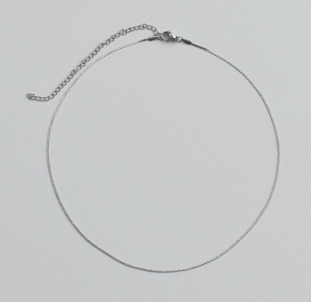 FAYE NECKLACE -THIN SILVER CHAIN NECKLACE