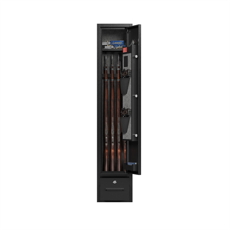 4 - Gun Capacity Rifle Safe Digital Lock for Quick Access Removable Shelf