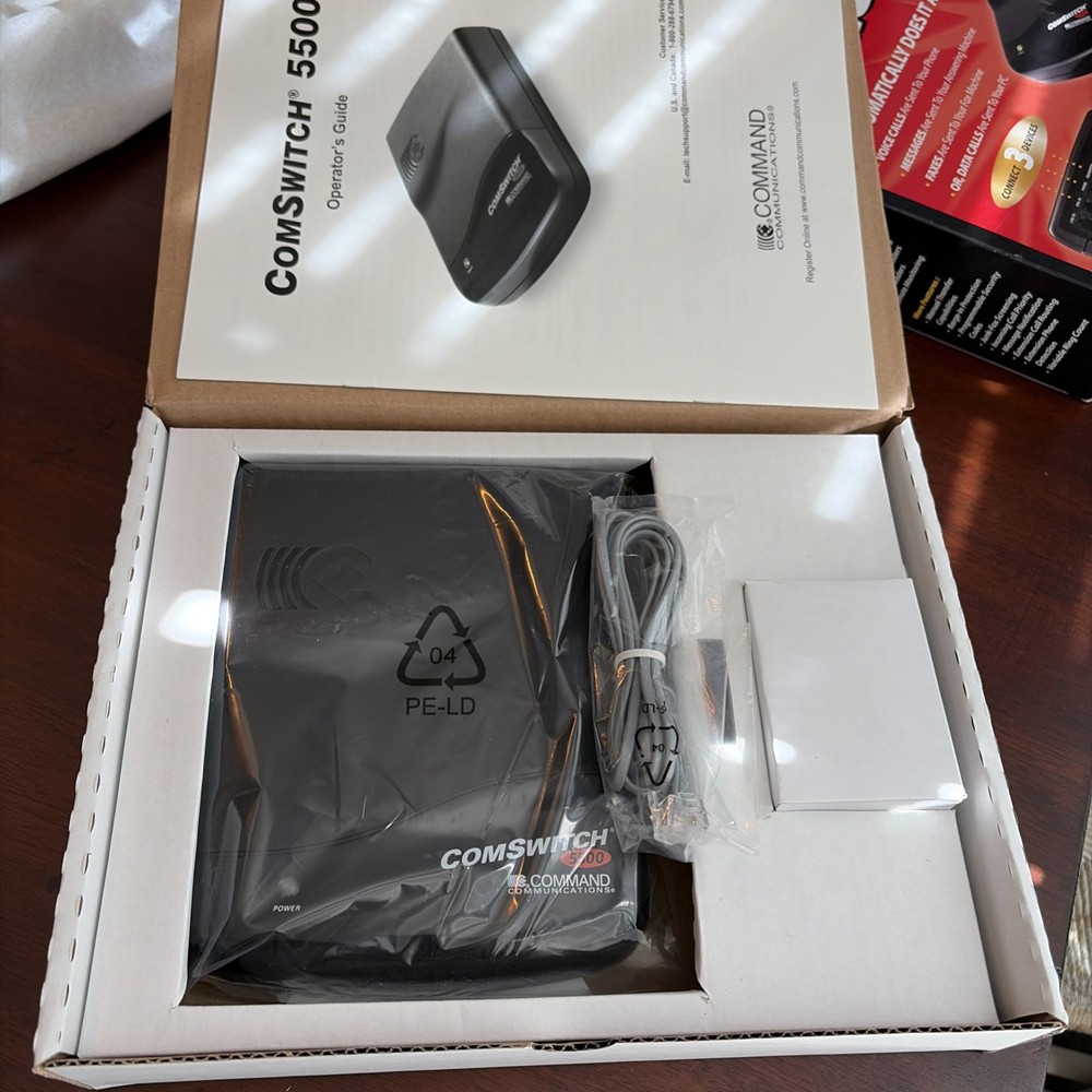 New Command Communications ComSwitch 5500 Phone Fax Modem 3-Port Call Switch