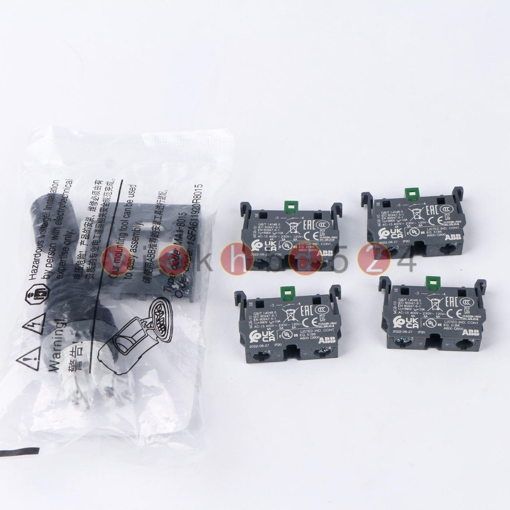 1x ABB Control Joystick Switch MJS6-40B with 4 MCB-10 Contacts Reset Type