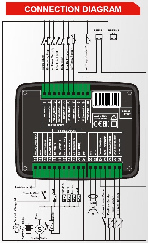 DATAKOM DK-30 Diesel Compressor Controller