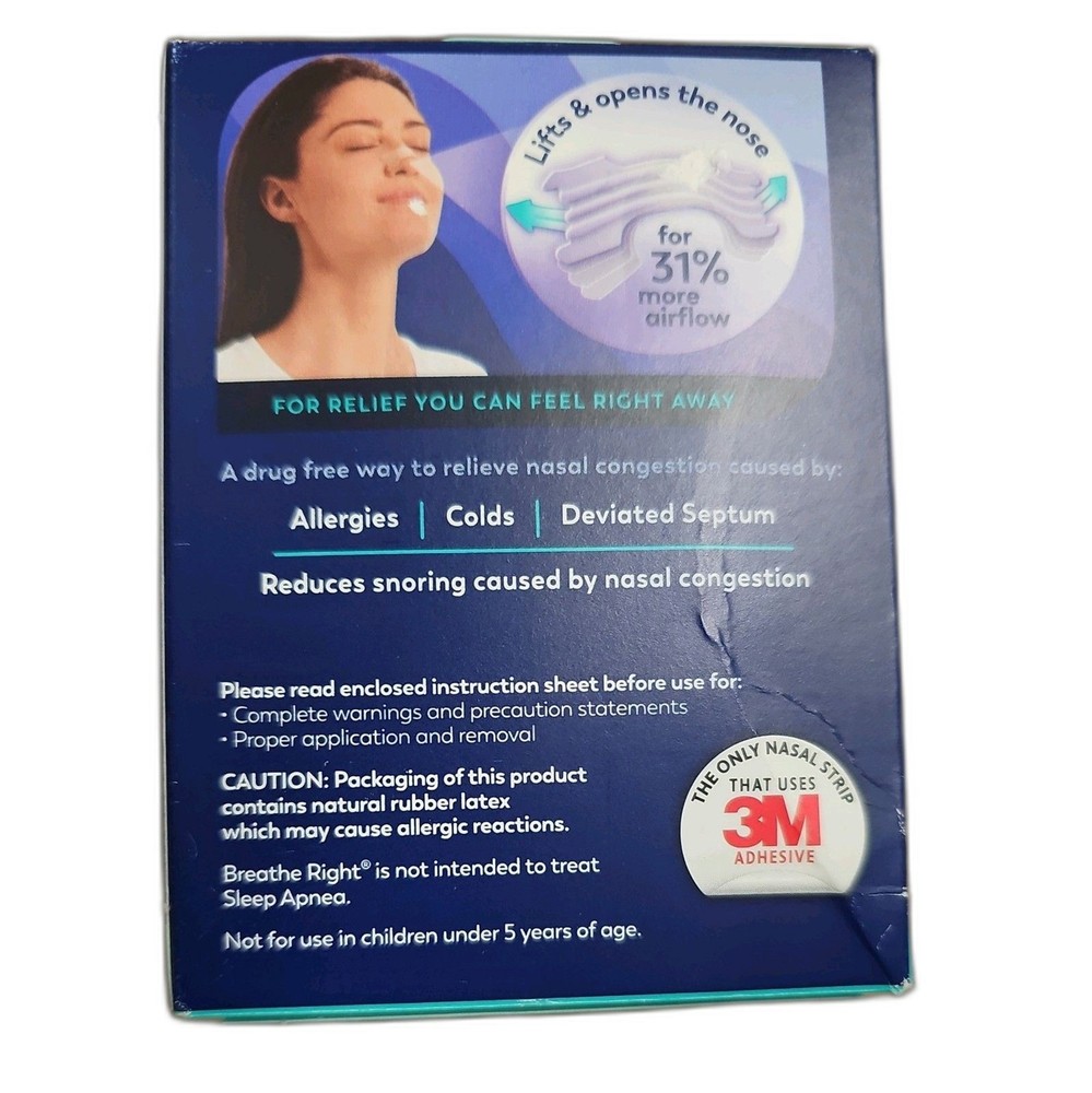 Breathe Right Extra Strength Nasal Strips 72 CLEAR Strips