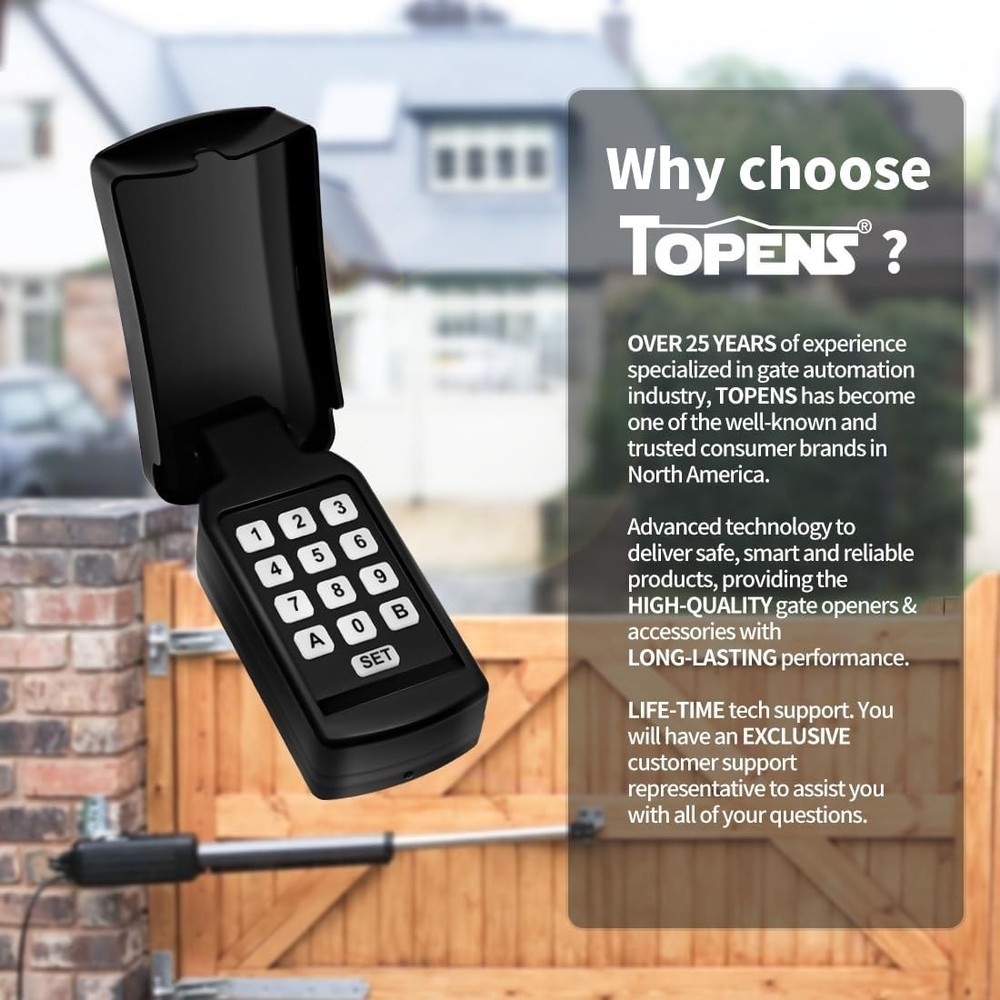 Wireless & Wired TC188 Keypad - Weather-Resistant Access Control for Gates
