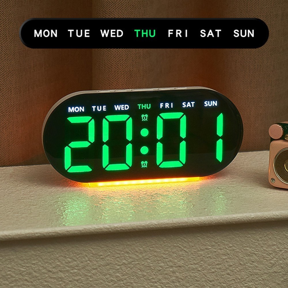 Dynamic LED Clock with Customizable Ambient Light for Comfortable Atmosphere