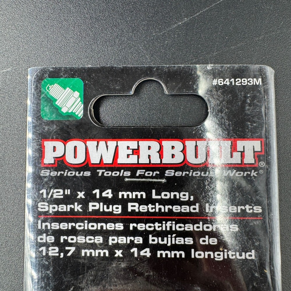 Powerbuilt Spark Plug Rethread Inserts 1/2" x 14mm Long