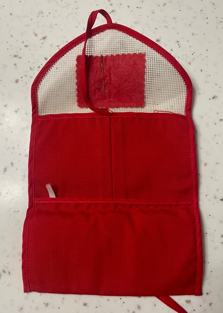 REDUCED! Needlework Case made of 12 Ct. Canvas