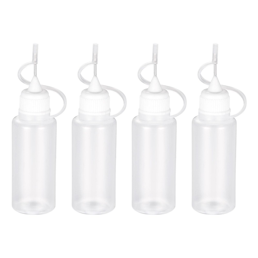 10Pcs Needle Tip Bottle Precision Plastic Applicator with White Cap 20ml