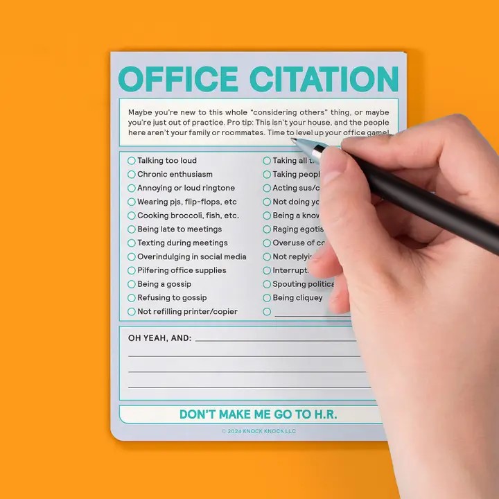 Knock Knock Office Citation Nifty Notepad
