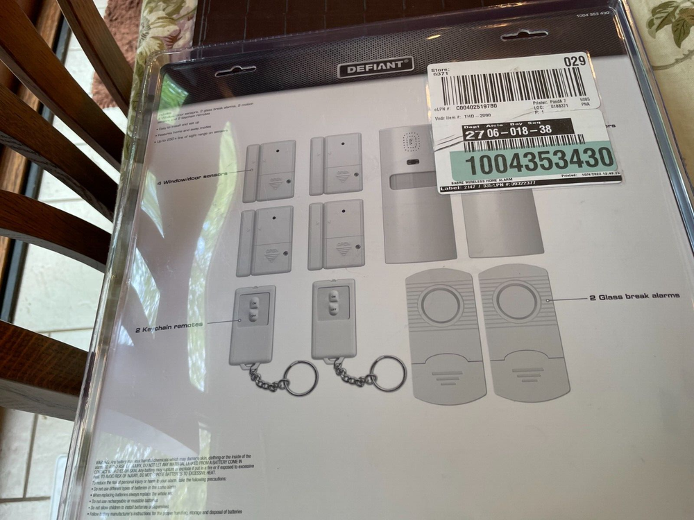 Defiant Wireless Home Protection System Whole Home Kit New