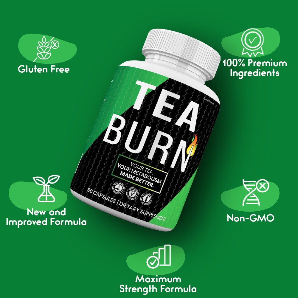 (2 Pack)Tea Burn, Powerful Formula, Effective for Women and Men.