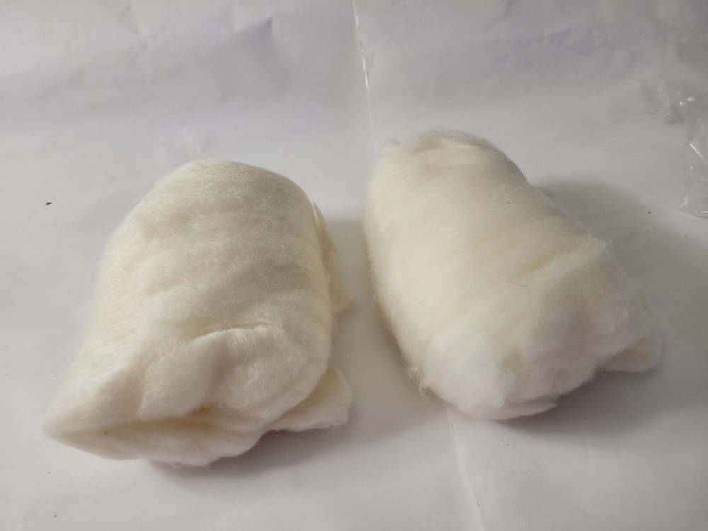 Merino / Silk (65/35) Batts Natural White - Processed - 3.9 oz.