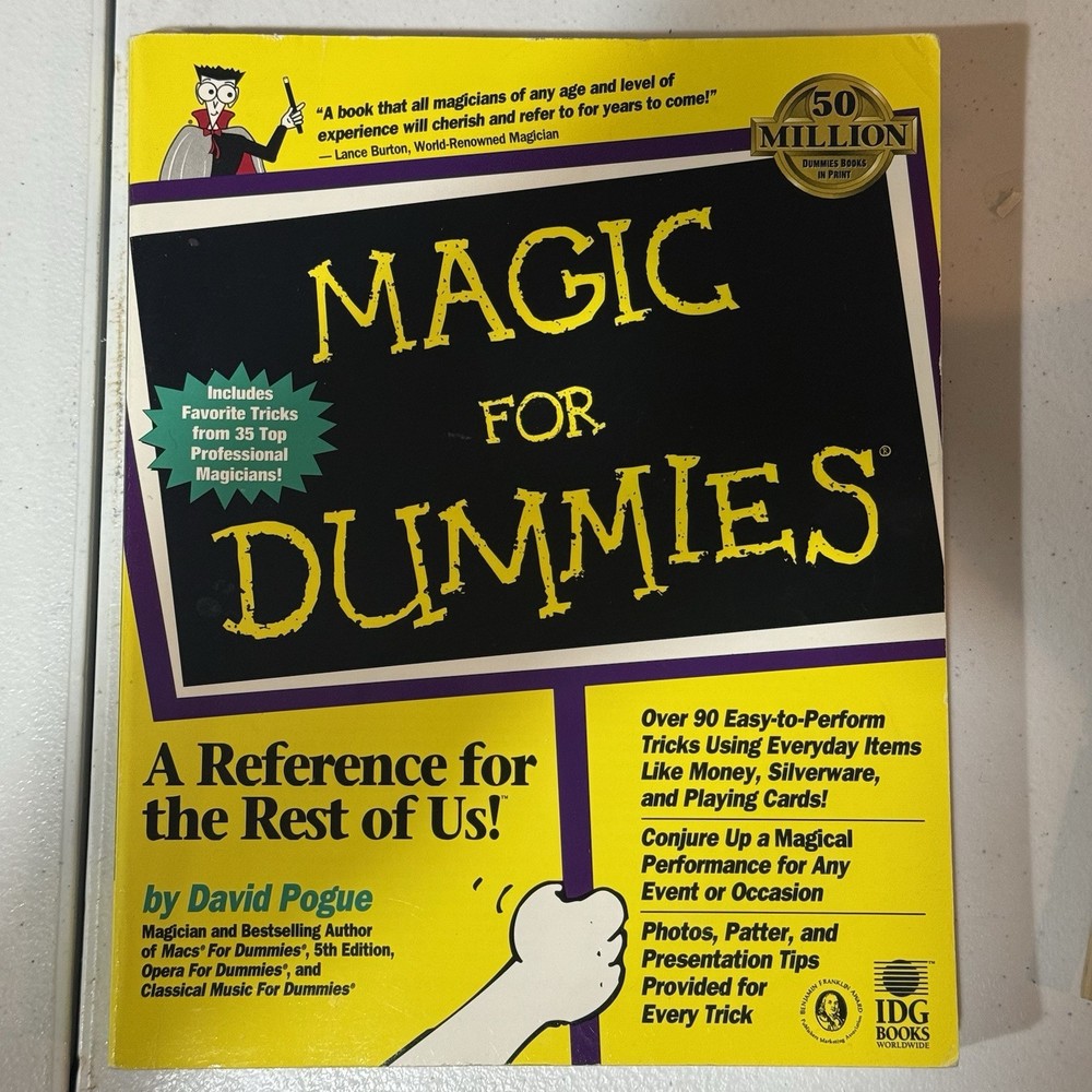 Vintage Magic for Dummies Book By David Pogue 1998