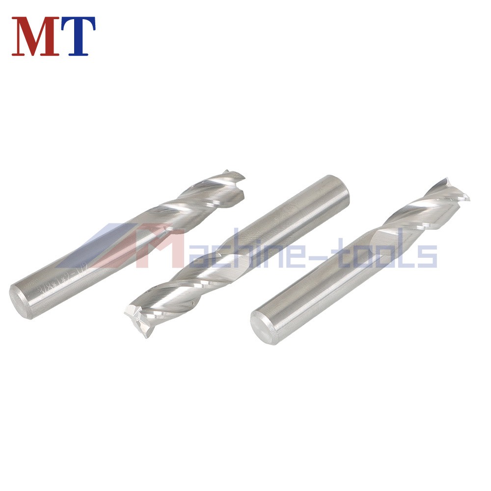 3 Pack 3/8" 3 Flute End Mill Regular 2-1/2" Overall Length Carbide