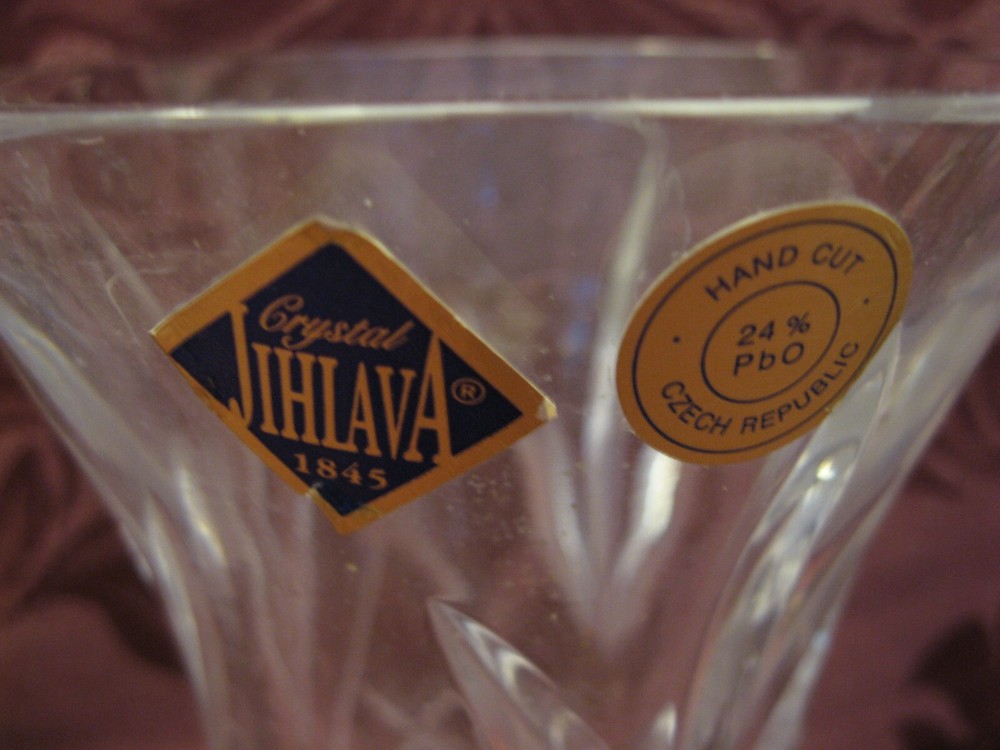 Jihlava Crystal 8" Vase - Excellent!