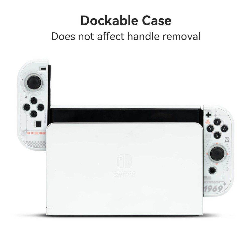 GeekShare Protective Case for Nintendo Switch OLED Hard Shell moon landing