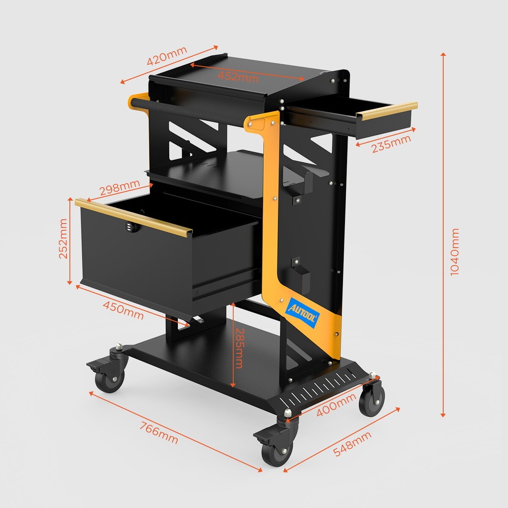 Tool Trolley Workshop Cart Heavy Duty Garage Roller Cabinet DIY with Code Lock