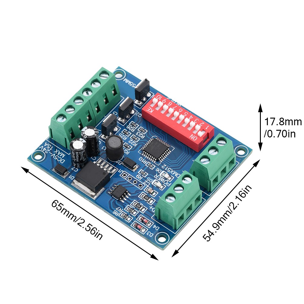 3CH Channel DMX512 Decoder 15A RGBW Controller led stage Dj lighting CMOS Output