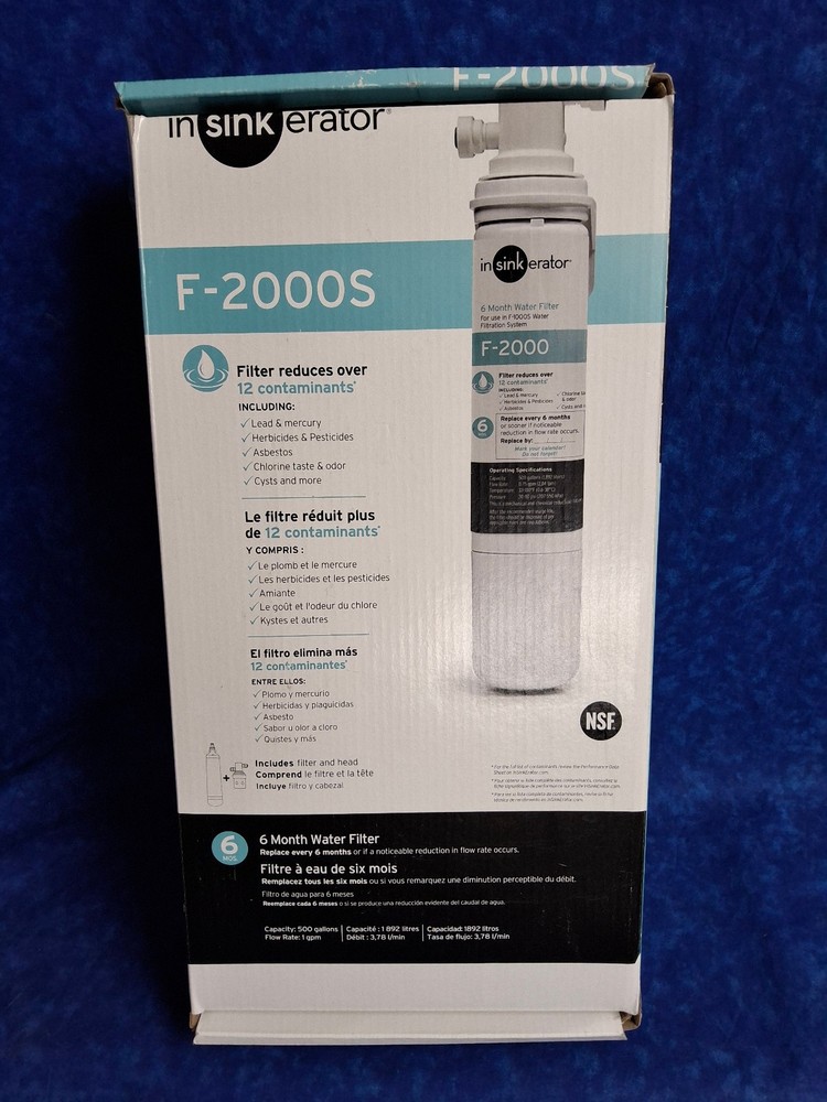 InSinkErator F2000S Water Filtration System Better Tasting Healthier Water New