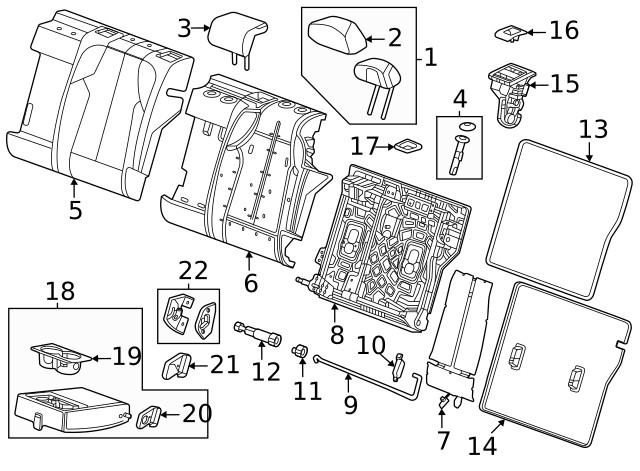 Genuine GM Headrest Guide 85040022