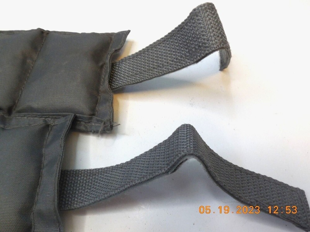 Ankle Weights Adjustable Exercise One Pound Each Grey Hook And Loup Fastening