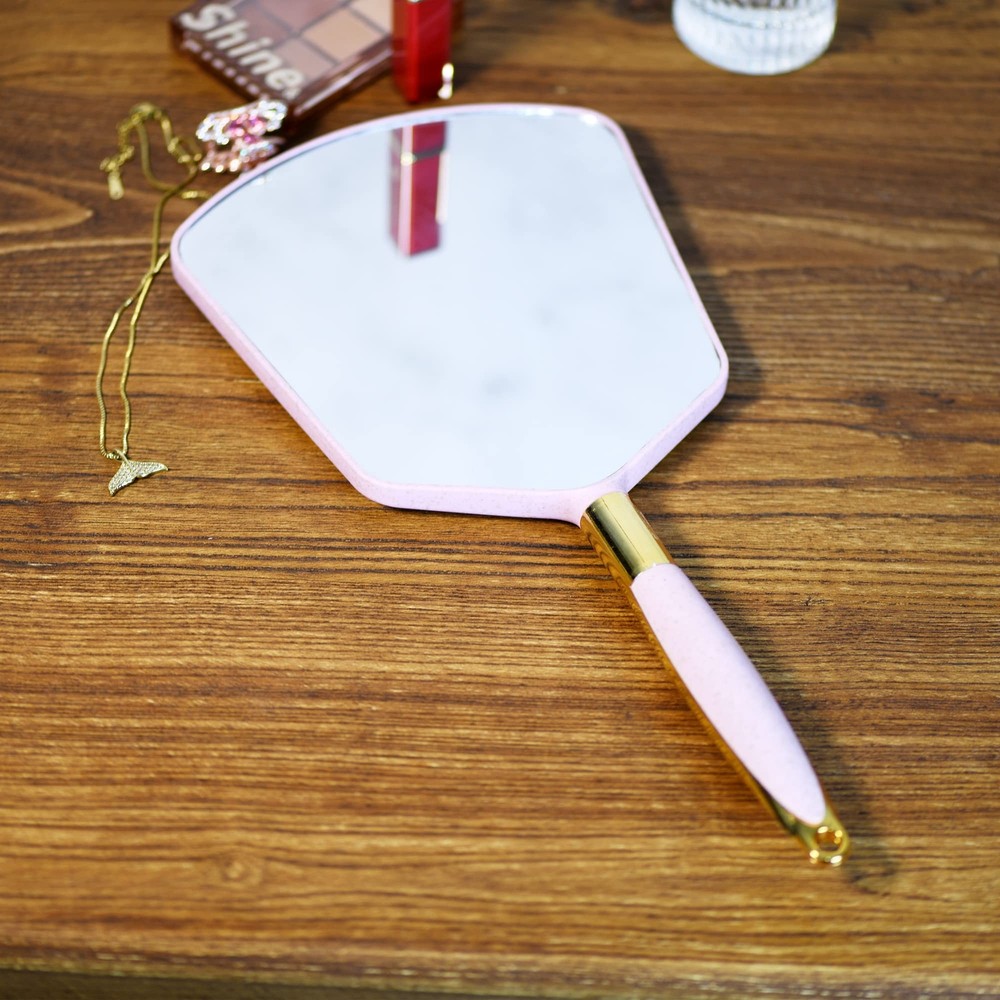 Handheld Mirror with Handle，Barber Hairdressing Handheld Mirrorfor for Sa