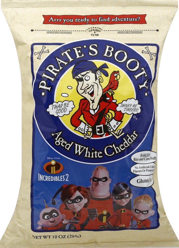 Pirate’s Booty Snack Puffs, Aged White Cheddar, 10 oz.