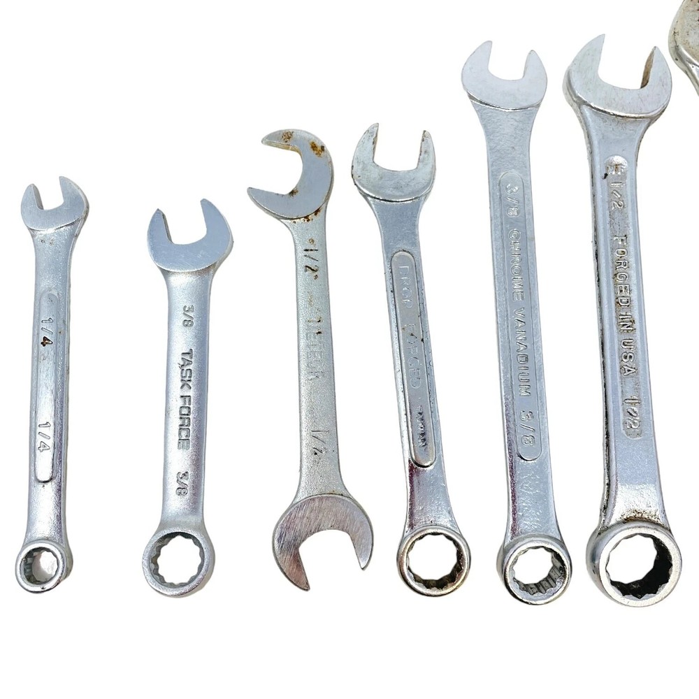 Quau Kraft N102S, Task Force and Assorted Open End, Combination Wrench Set 9 Pcs