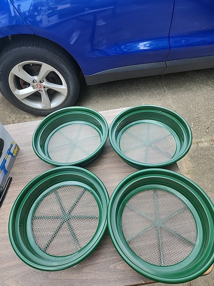 Gold Pan Panning Classifier Mesh Screen Sifter (5 FIVE) Piece Set!