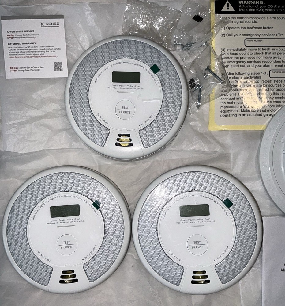X-Sense Smoke & Carbon Monoxide Detector Combo SC07 3 PACK