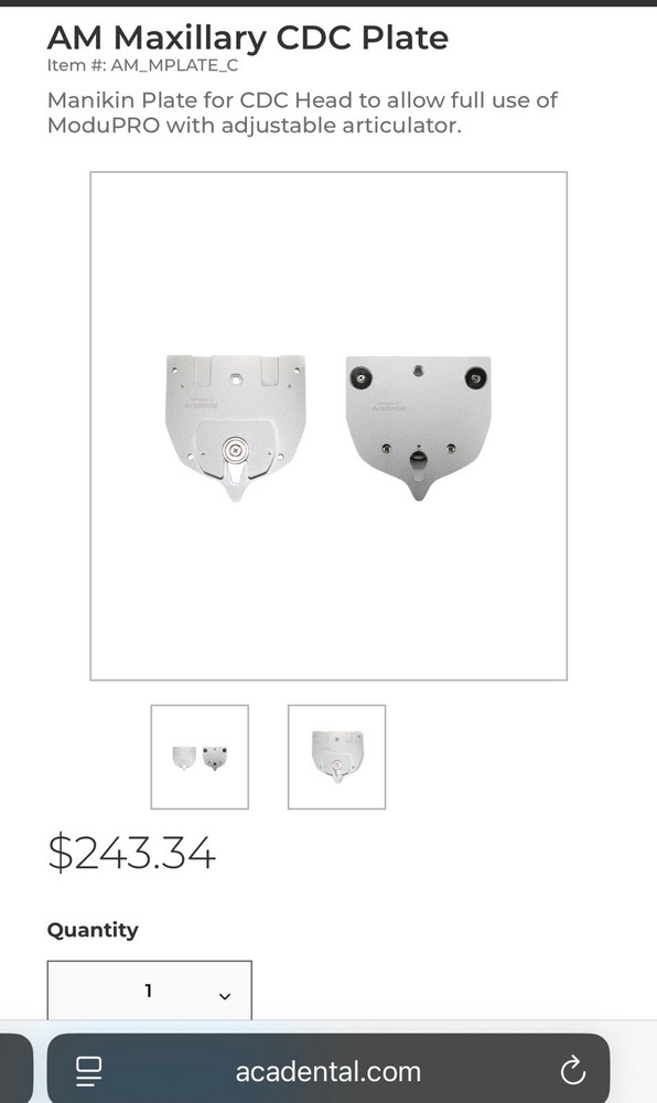Dental Manikin Plate