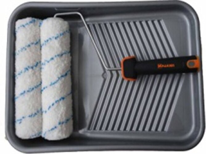 Professional Microfiber Paint Roller Set (4pc) – 9" Roller Kit with 2