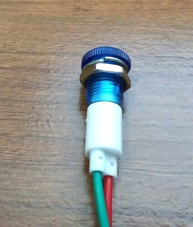 3 BBT 12 volt DC Waterproof Blue LED Low-Profile Indicator Lights