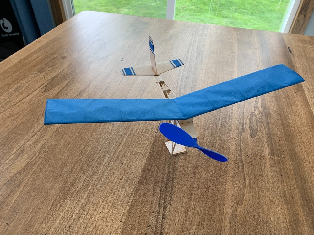Aerobug Free Flight Rubber Model Plans and Balsa Kit 16" Wing Span Parasol