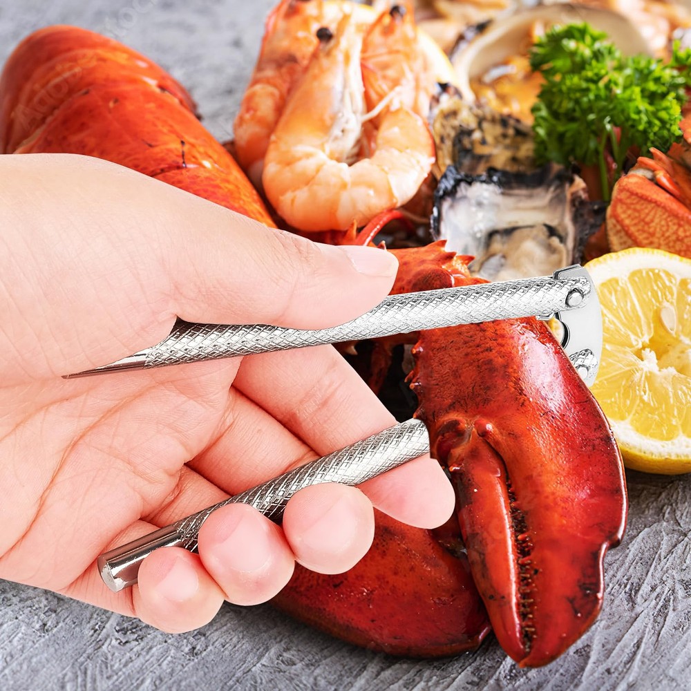 Classic Nutcracker Set Pecan Walnut Nut Cracker Tool Lobster Silver Universal