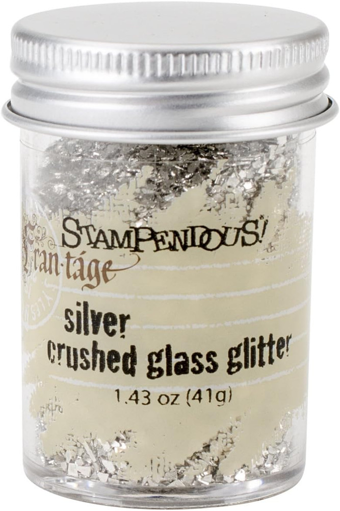 Glass Glitter 1.43 Ounces-Silver